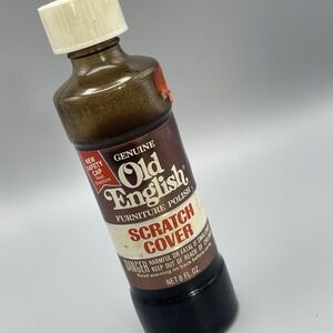 VTG Genuine Old English Furniture Polish Glass Bottle Prop *Read‎